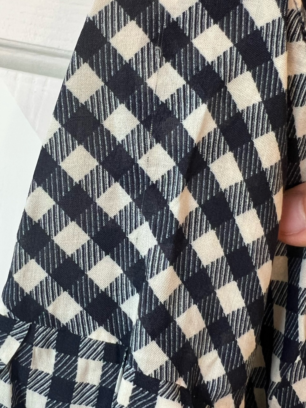 Rixo Tina Navy Gingham Midi Skirt XL - Picture 16 of 16